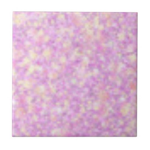 Pink Lemonade Magenta Color Solid Faux Glitter Ceramic Tile