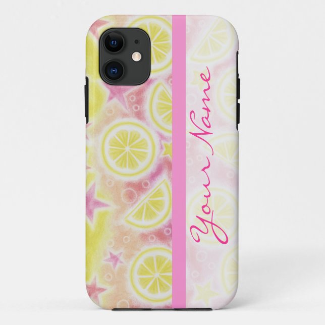 Pink Lemonade 'Name' iPhone case (Back)