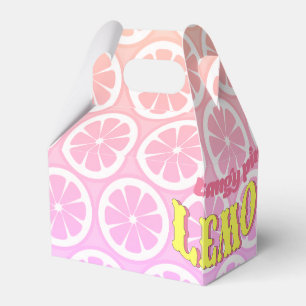 Pink Lemonade Party Favor Boxes