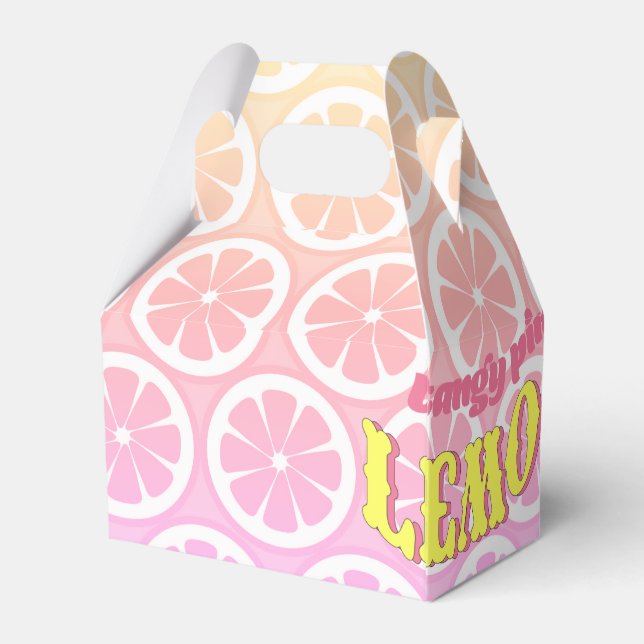 Pink Lemonade Party Favor Boxes (Back Side)