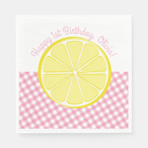 Pink Lemonade Party Napkins