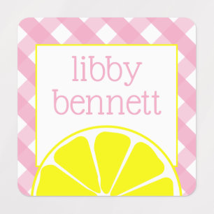 Pink Lemonade Personalized Clothing Labels