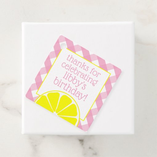 Pink Lemonade Personalized Favor or Gift Tags Zazzle