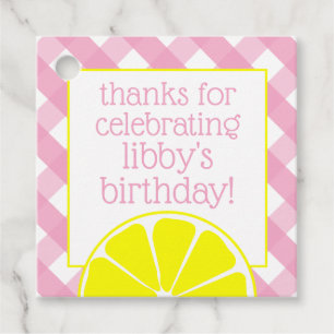 Pink Lemonade Personalized Favor or Gift Tags
