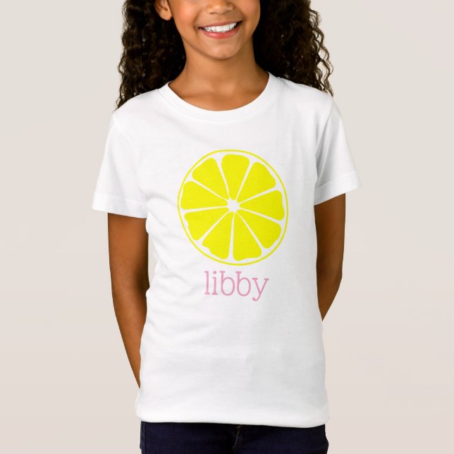 Pink Lemonade Personalized Lemon T-Shirt (Front)