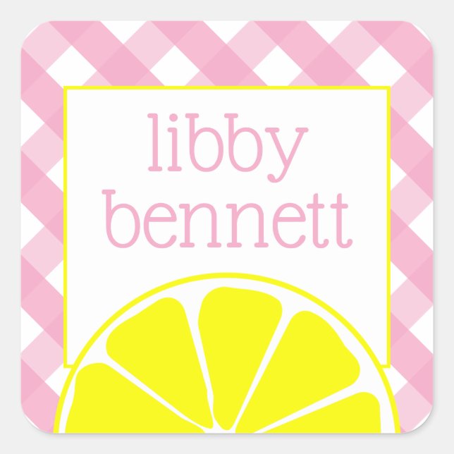 Pink Lemonade Personalized Stickers (Front)
