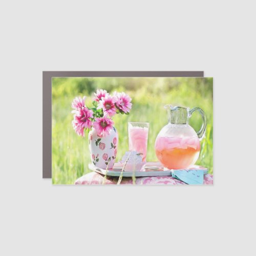 Pink lemonade picture car magnet