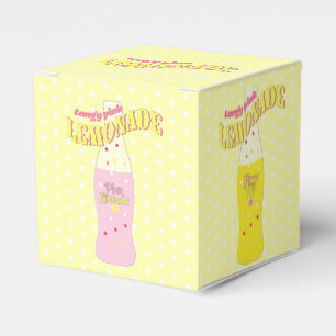Pink Lemonade Soda Pop Summer Birthday Polka Dot Favor Boxes
