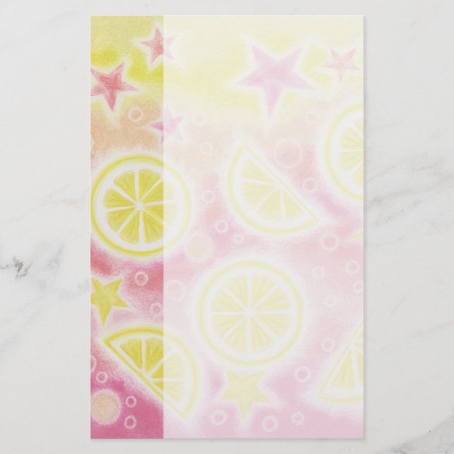 Pink Lemonade stationery side stripe (Front)