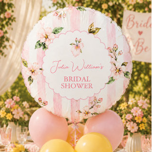 Pink Lemonade Summer Floral Bridal Shower Balloon