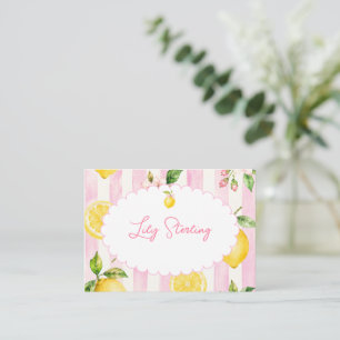 Pink Lemonade Summer Lemon Bridal Shower  Place Card