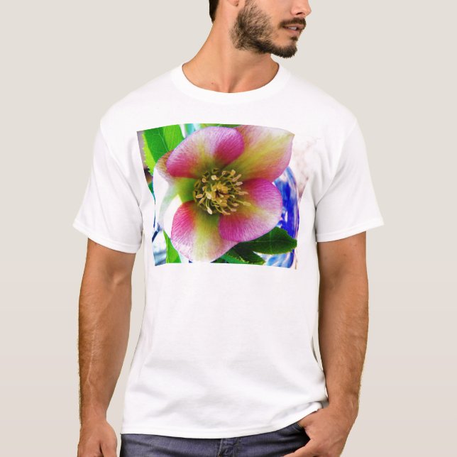 Pink Lenten Rose, T-Shirt (Front)