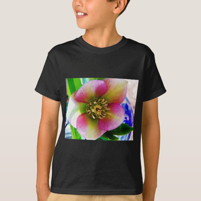 Pink Lenten Rose, T-Shirt (Front)