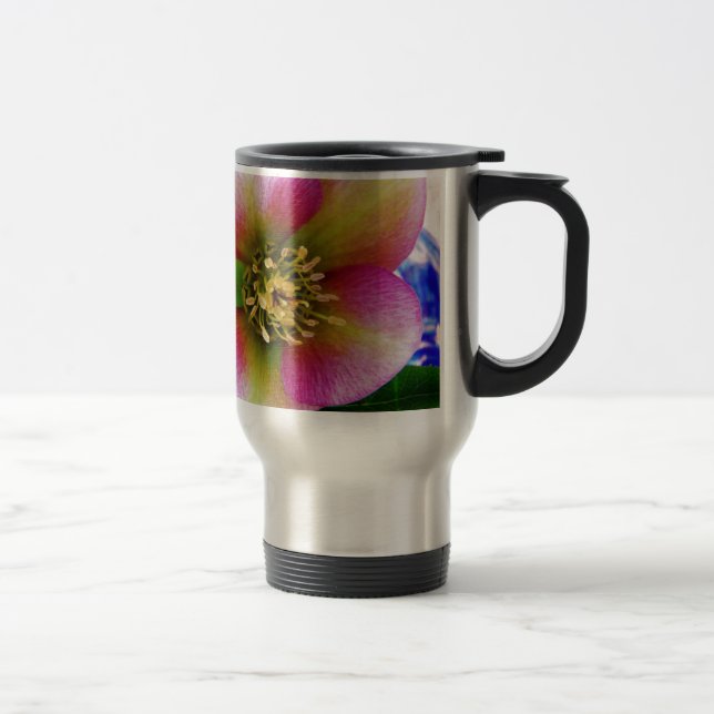 Pink Lenten Rose, Travel Mug (Right)
