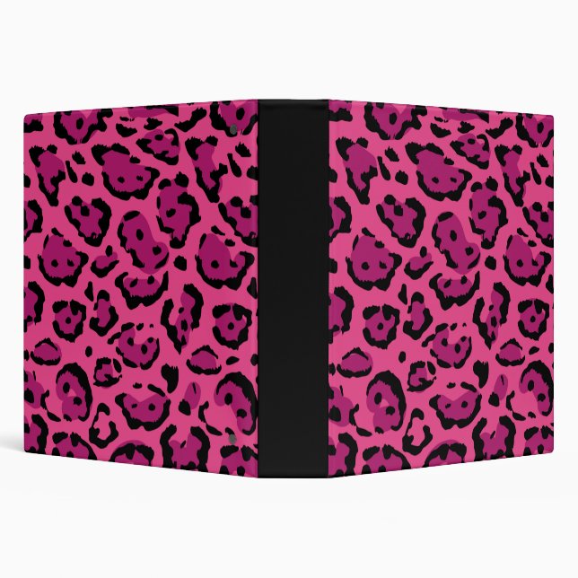 Pink Leopard 1.5" Inch  3 Ring Binder (Background)