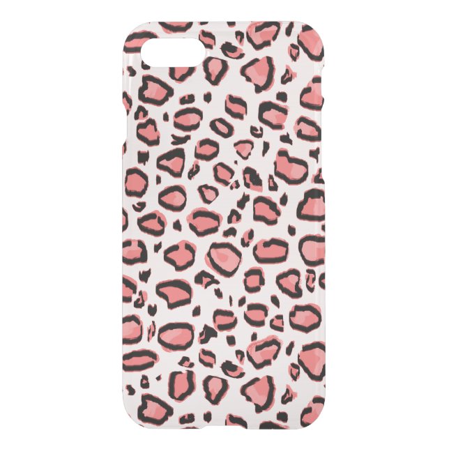 Pink Leopard Animal Pattern Uncommon iPhone Case (Back)