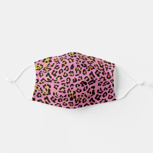 Pink Leopard Animal Print Adult Cloth Face Mask