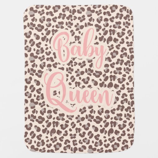 Pink leopard, animal print baby blanket | Zazzle