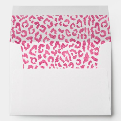 Pink Leopard Animal Print Lined Envelope