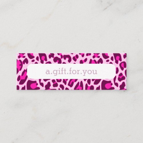 Pink Leopard Animal Print Pattern Discount Gift Mini Business Card