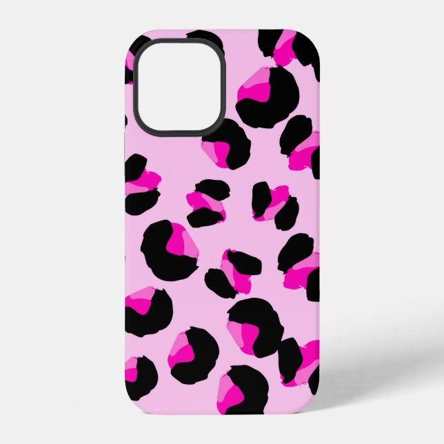 Pink leopard. Animal skin pattern. Leopard. Panthe Iphone Case (Back)