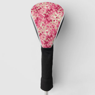 Pink Leopard Brush Stroke Seamless Pattern Golf Head Cover