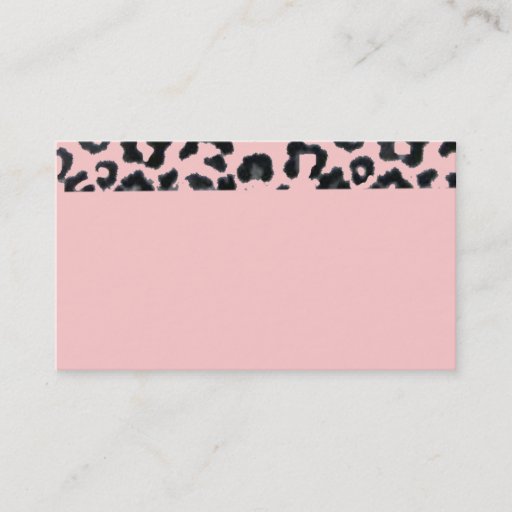 Customizable Pink Leopard Business Card