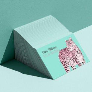 Pink Leopard Business Card