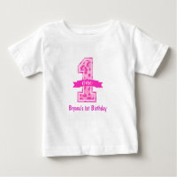 Pink Leopard Cheetah Print ONE 1st Birthday Custom