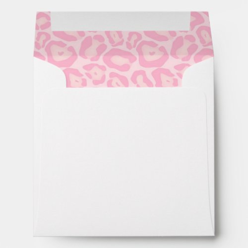 Pink Leopard Cheetah Print Safari Invitation Envelope