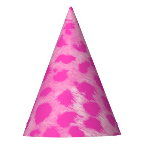 Pink Leopard Cheetah Wild Jungle Birthday Party Party Hat