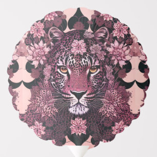 Pink Leopard Floral Balloon
