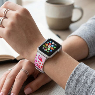 Pink Leopard Geometric Apple Watch Band