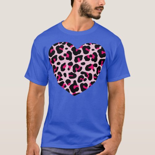 Pink Leopard Heart T_Shirt