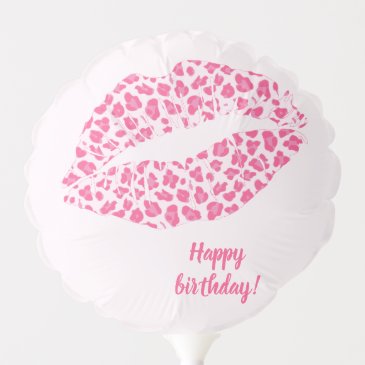 Pink Leopard Kiss - Happy Birthday