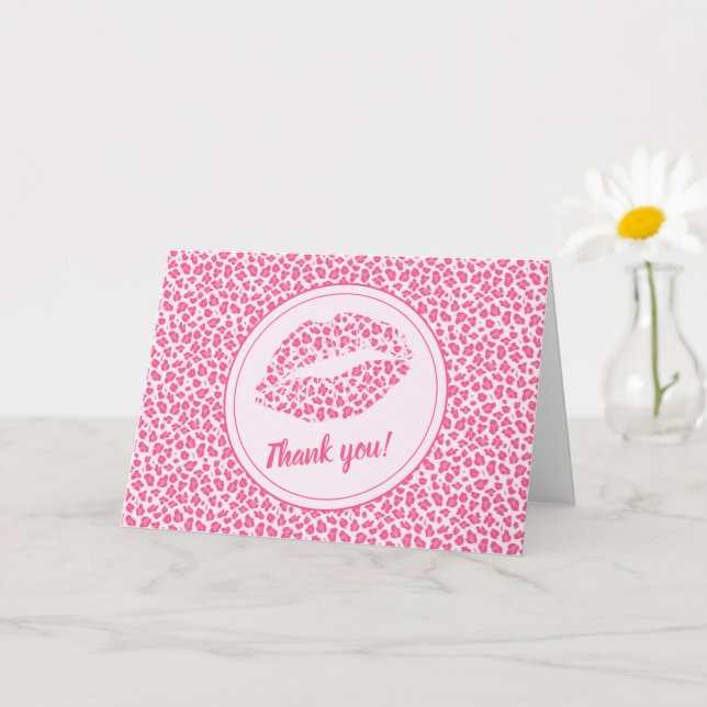 Pink Leopard Kiss - Thank You Card (Small Plant)