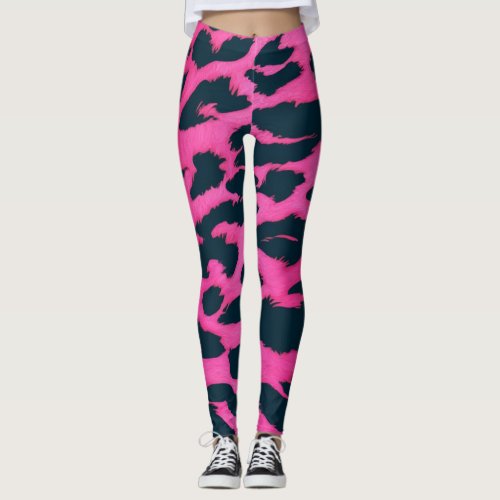 pink leopard leggings