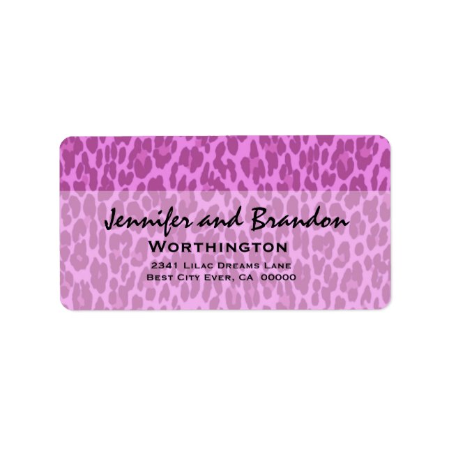 Pink Leopard Modern Label (Front)