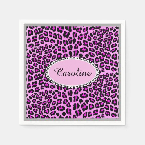 Pink Leopard Napkins