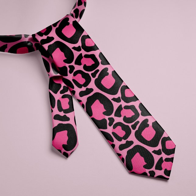 Pink Leopard Neck Tie (Creator Uploaded)