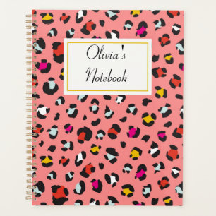 pink leopard notebook