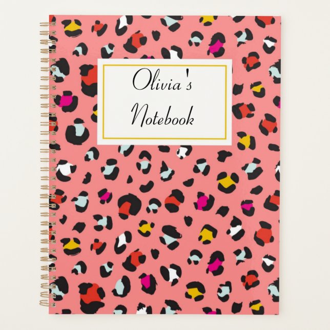 pink leopard notebook (Front)