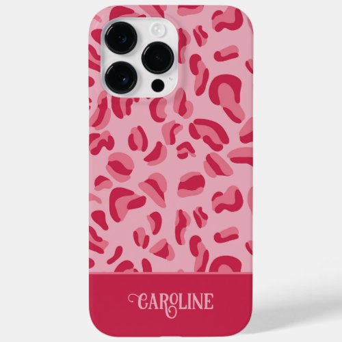 Pink Leopard Pattern Case_Mate iPhone 14 Pro Max Case