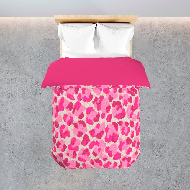 Pink Leopard Pattern Girly Bedroom Duvet Cover (Pink Leopard Pattern Girly Bedroom Duvet Cover
)
