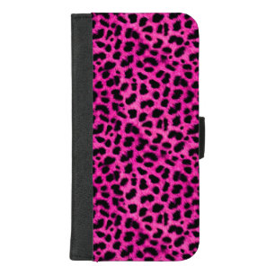 Pink Leopard Pattern iPhone 8/7 Plus Wallet Case