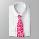 Pink Leopard Pattern Neck Tie<br><div class="desc">aesthetic eye catchy leopard cheetah print such an unique gift for leopard pattern lovers.</div>