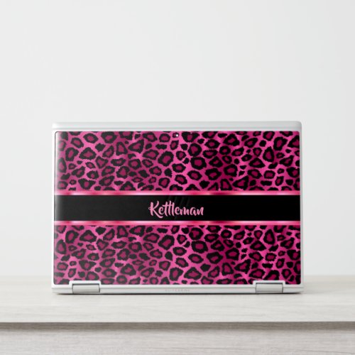 Pink Leopard Pattern _ Personalize HP Laptop Skin