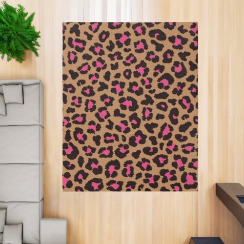 Pink Leopard Pattern  Rug