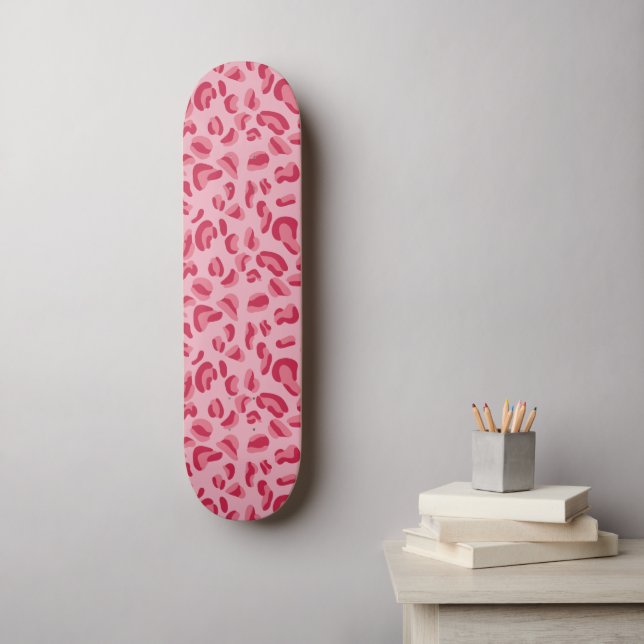 Pink Leopard Pattern Skateboard (Wall Art)