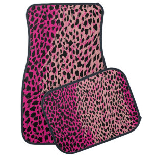 Pink leopard pattern textile fabricanimal,backgrou car floor mat